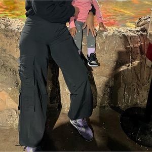Black Zara Parachute Pants